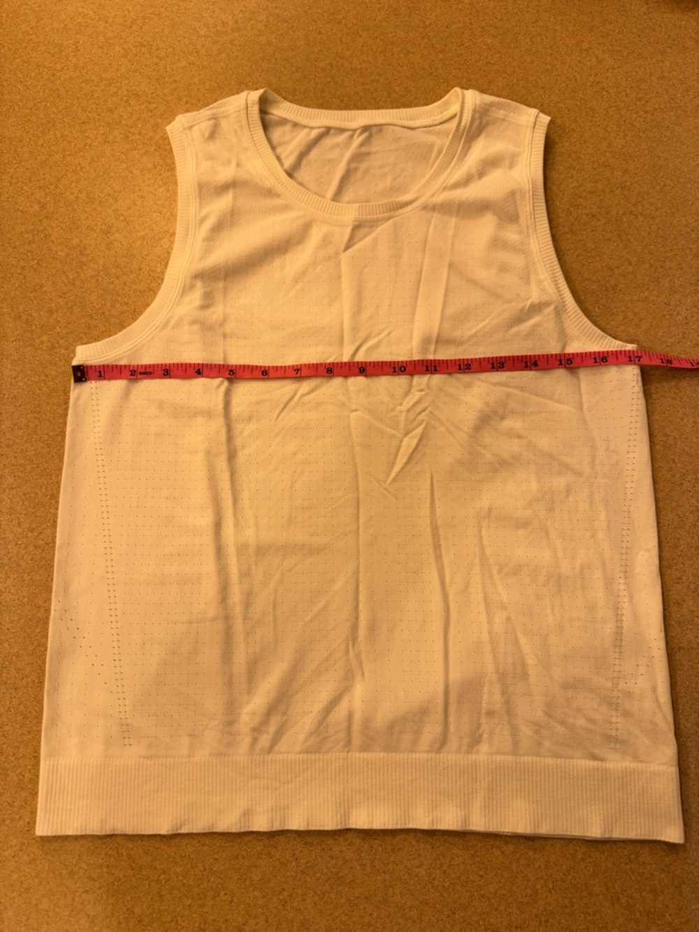 Athleta white Perforated Knit Tank Top